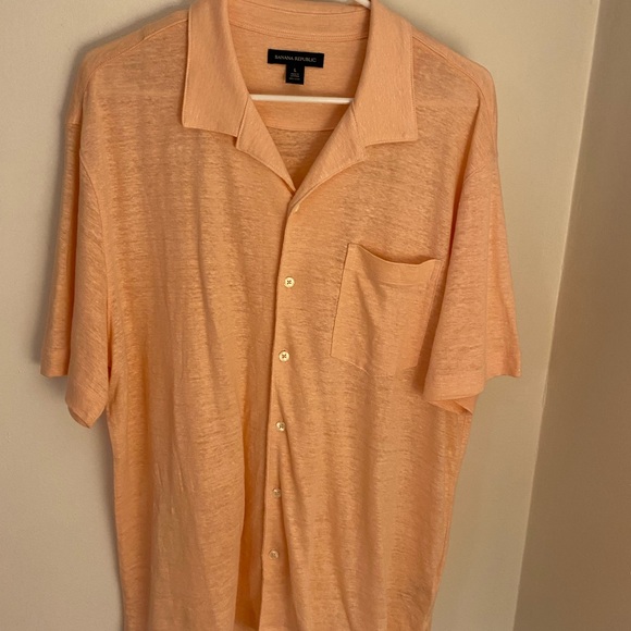 NWOT Banana Republic linen resort shirt - Picture 2 of 6